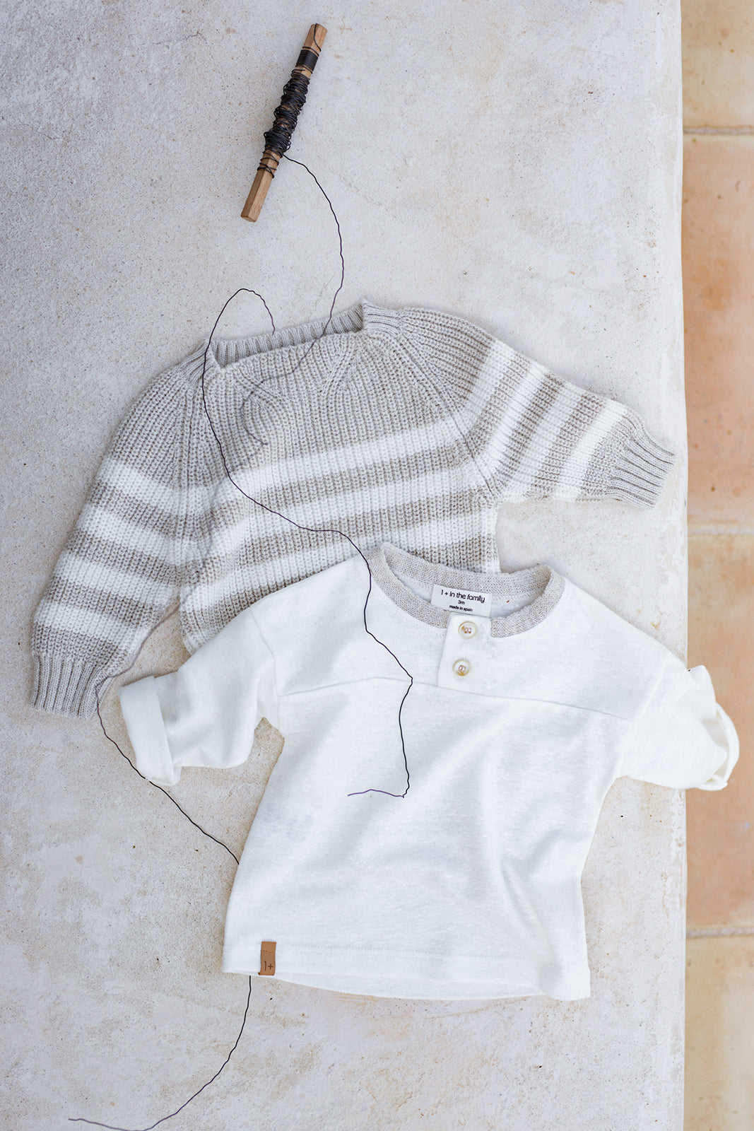 1+ in the family - darnius longsleeve - off white