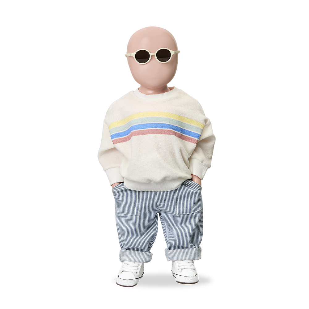 1+ in the family - santanyi terry sweater - off white