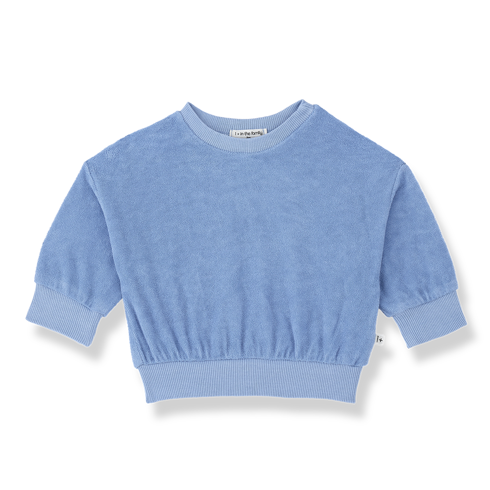 1+ in the family - mercadal terry sweater - ultramarine