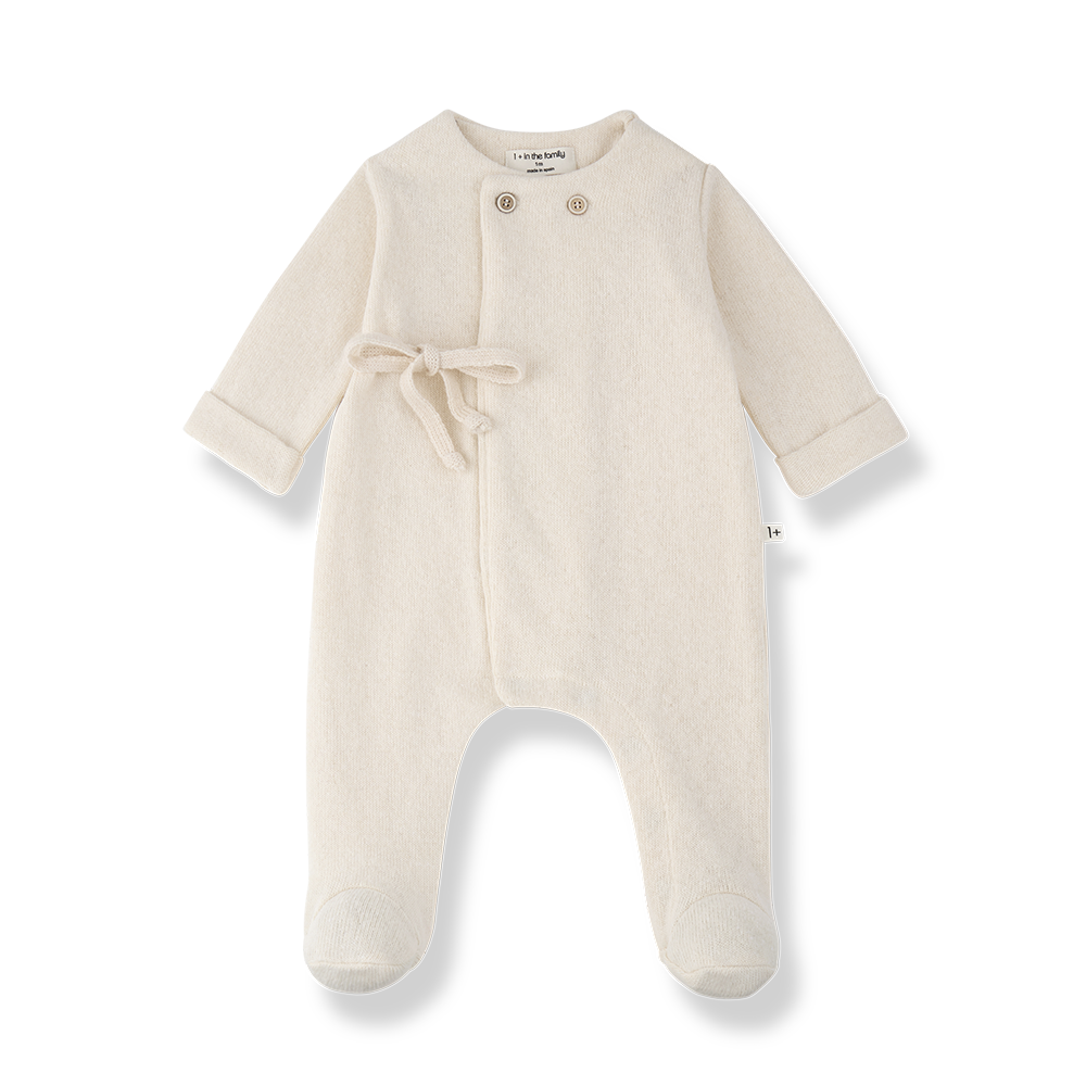 1+ in the family - havre soft fleece onesie - ecru
