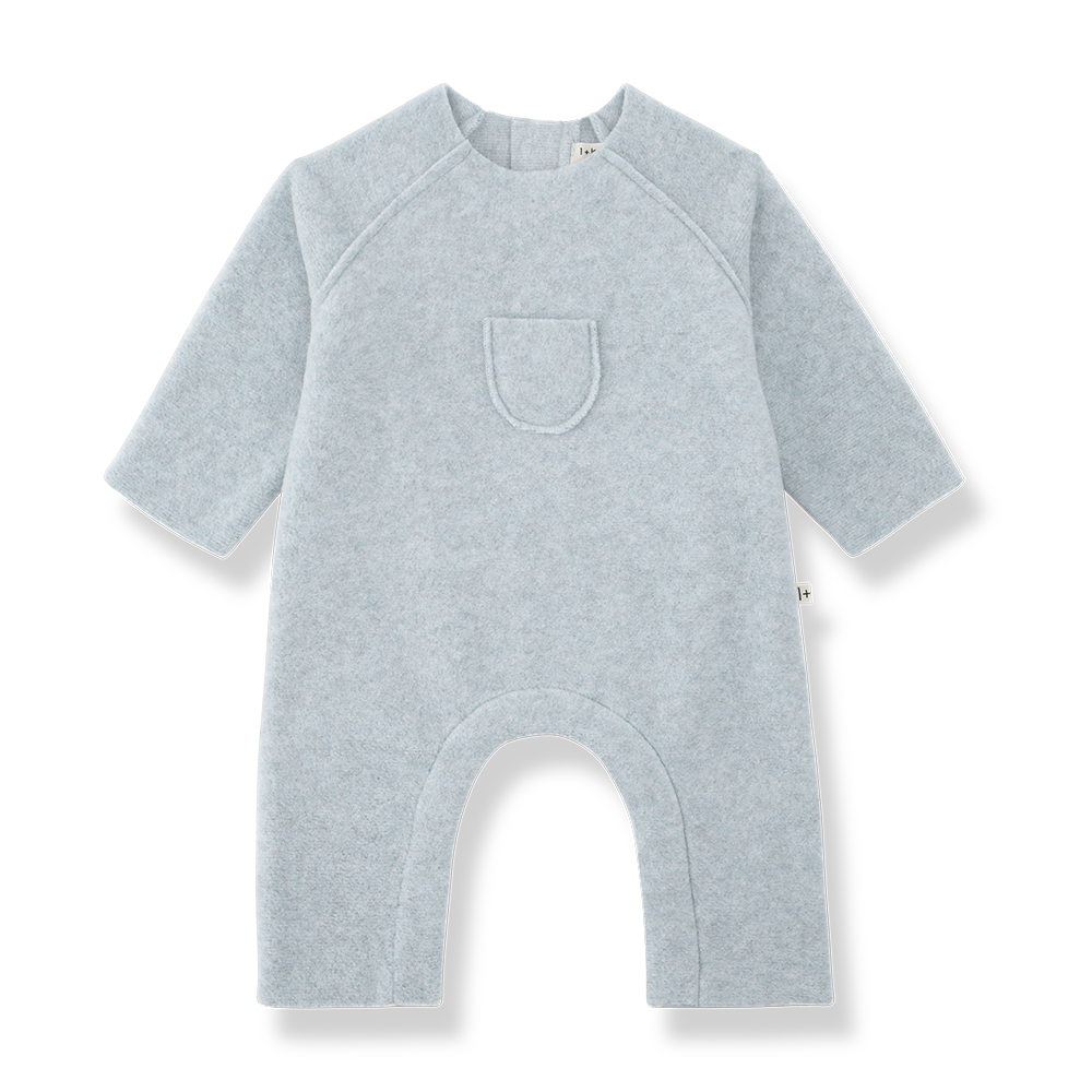 1+ in the family - dijon bamboo polar onesie - ciel