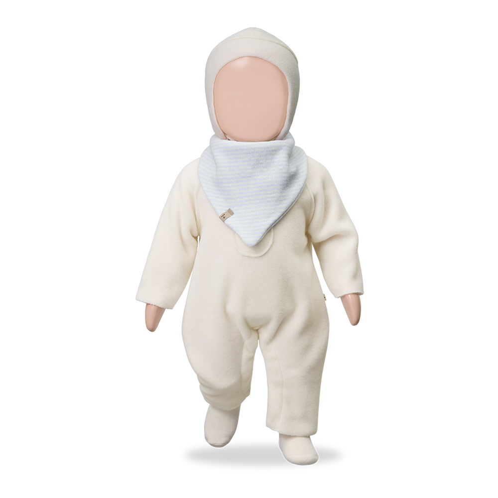 1+ in the family - dijon bamboo polar onesie - ecru