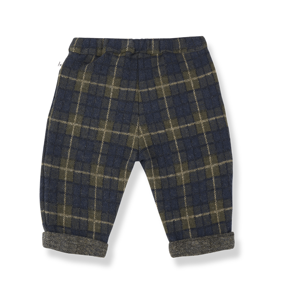 1+ in the family - churchill scottish check broekje - blue