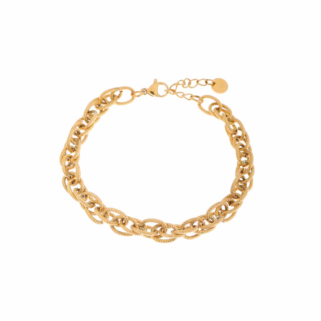 Label Kiki - twisted stripes bracelet gold