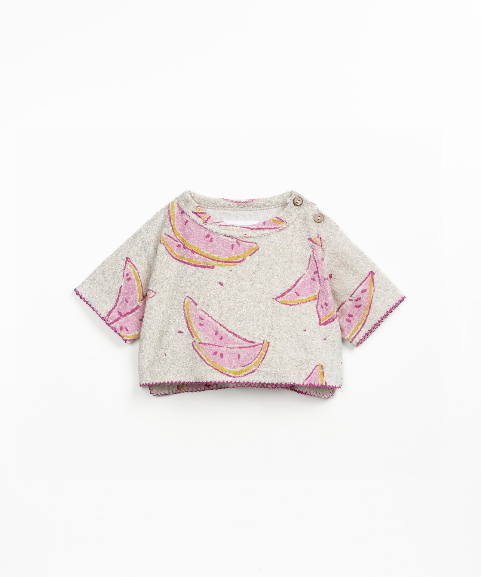 Play Up - printed plush sweater - grés