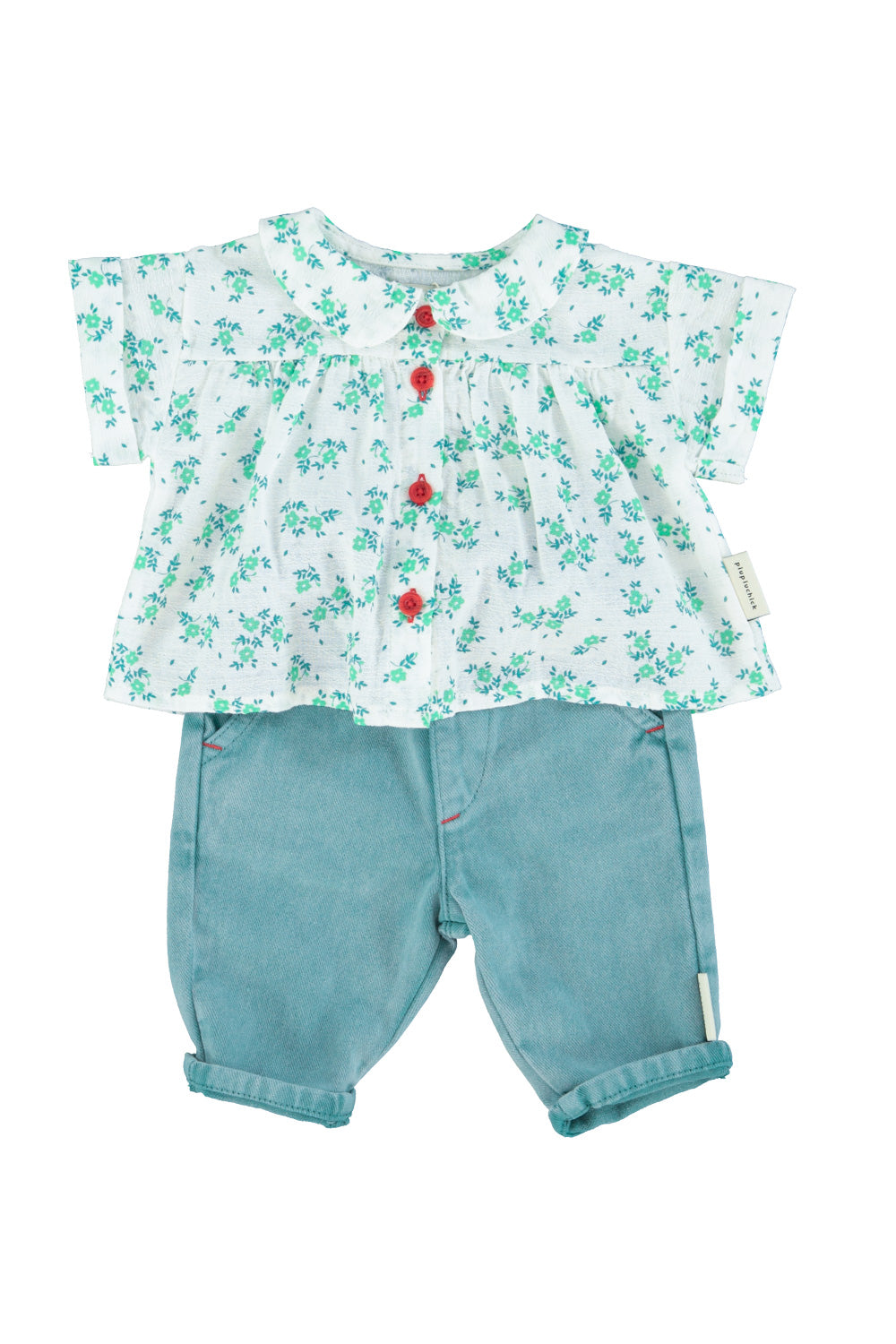 Piupiuchick - baby trousers - washed green