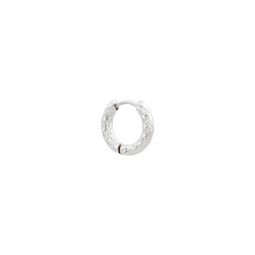 Label Kiki - hilly small hoop silver