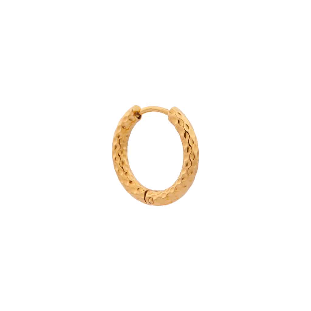 Label Kiki - hilly medium hoop gold