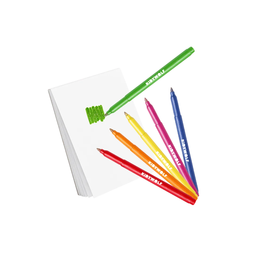 Kidywolf - kidydraw pad - kit glitterstiften