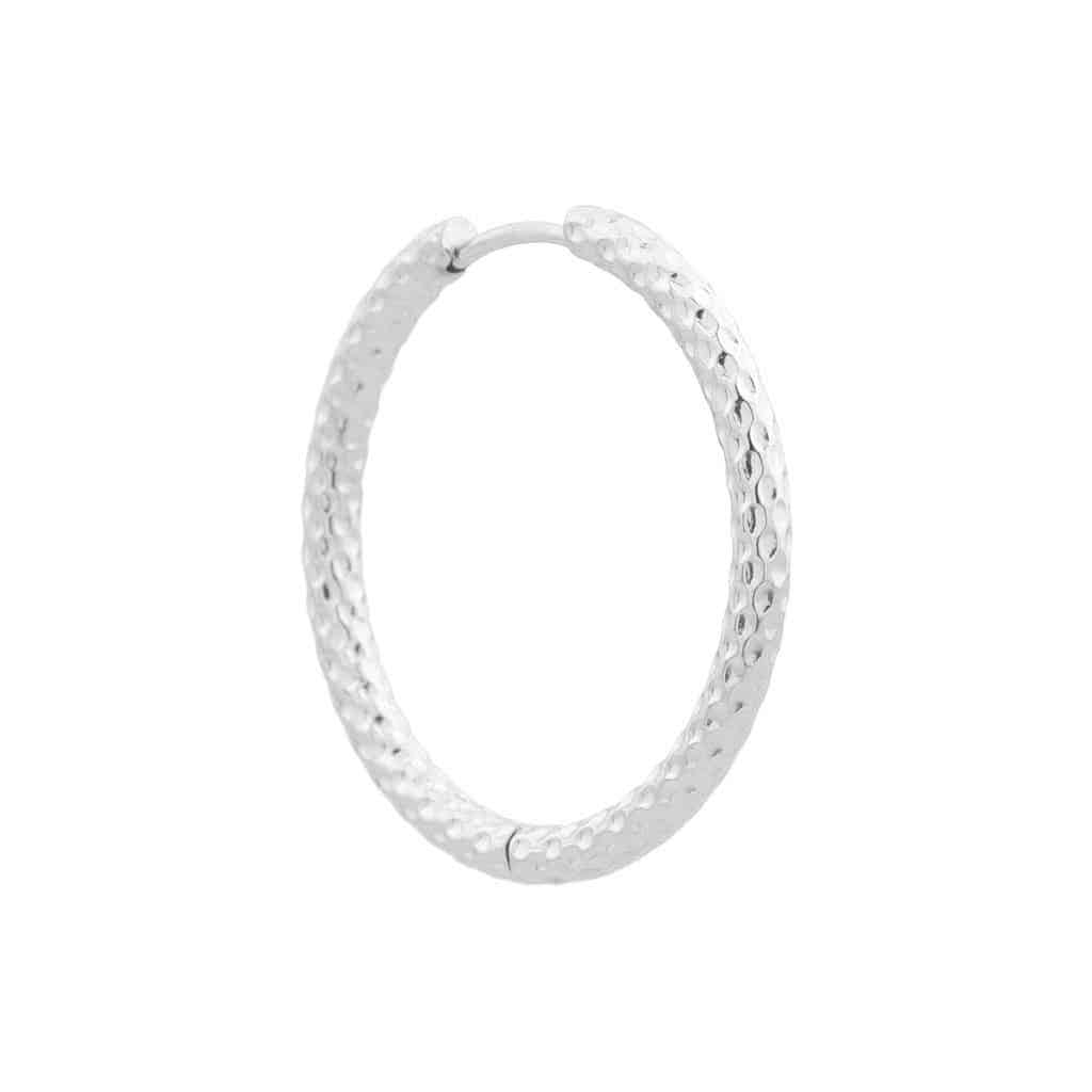 Label Kiki - hilly big hoop silver