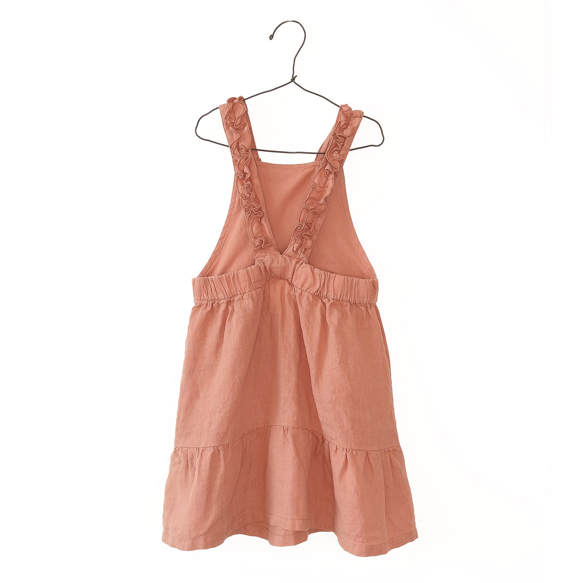 Play Up - linen dress - coral