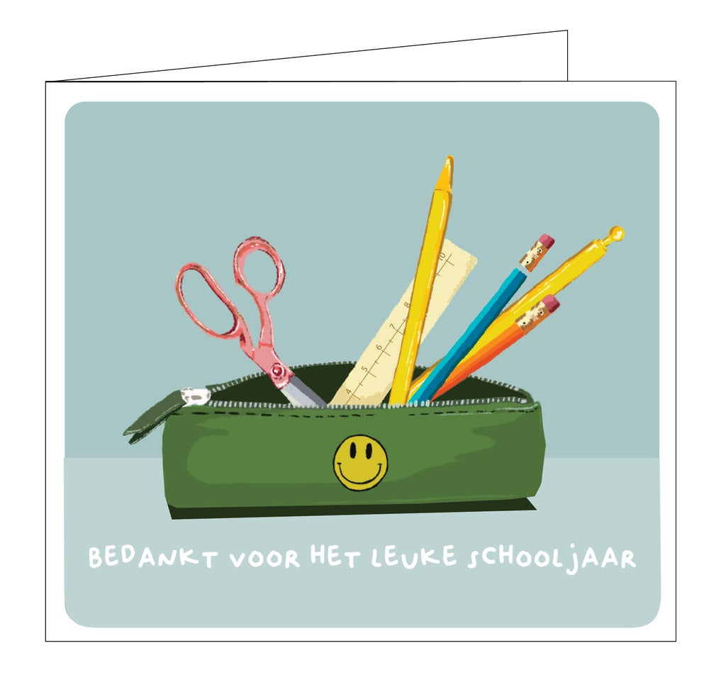 Mailbox - wenskaart - bedankt voor het leuke schooljaar