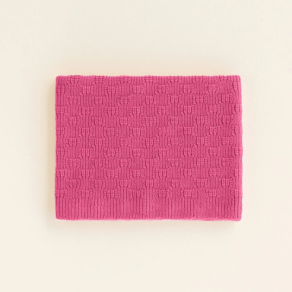 Hvid - tube scarf - fuchsia