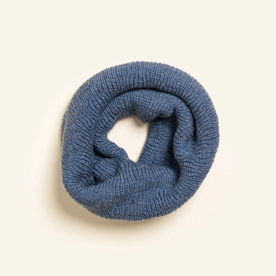 Hvid - tube scarf - denim