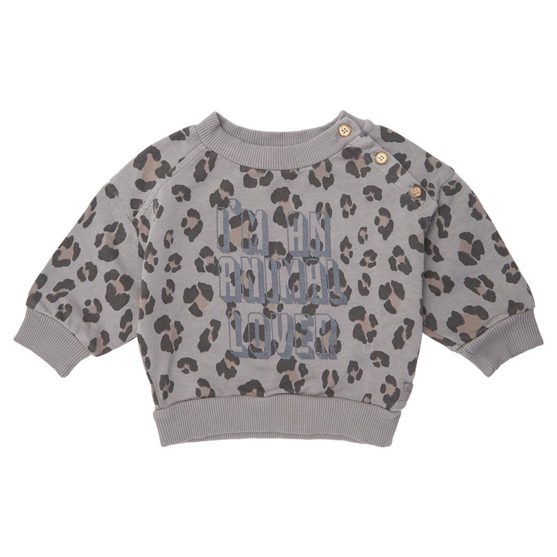 Tocoto Vintage - baby animal print sweatshirt - brown
