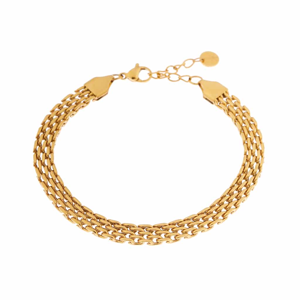 Label Kiki - flat chain bracelet gold