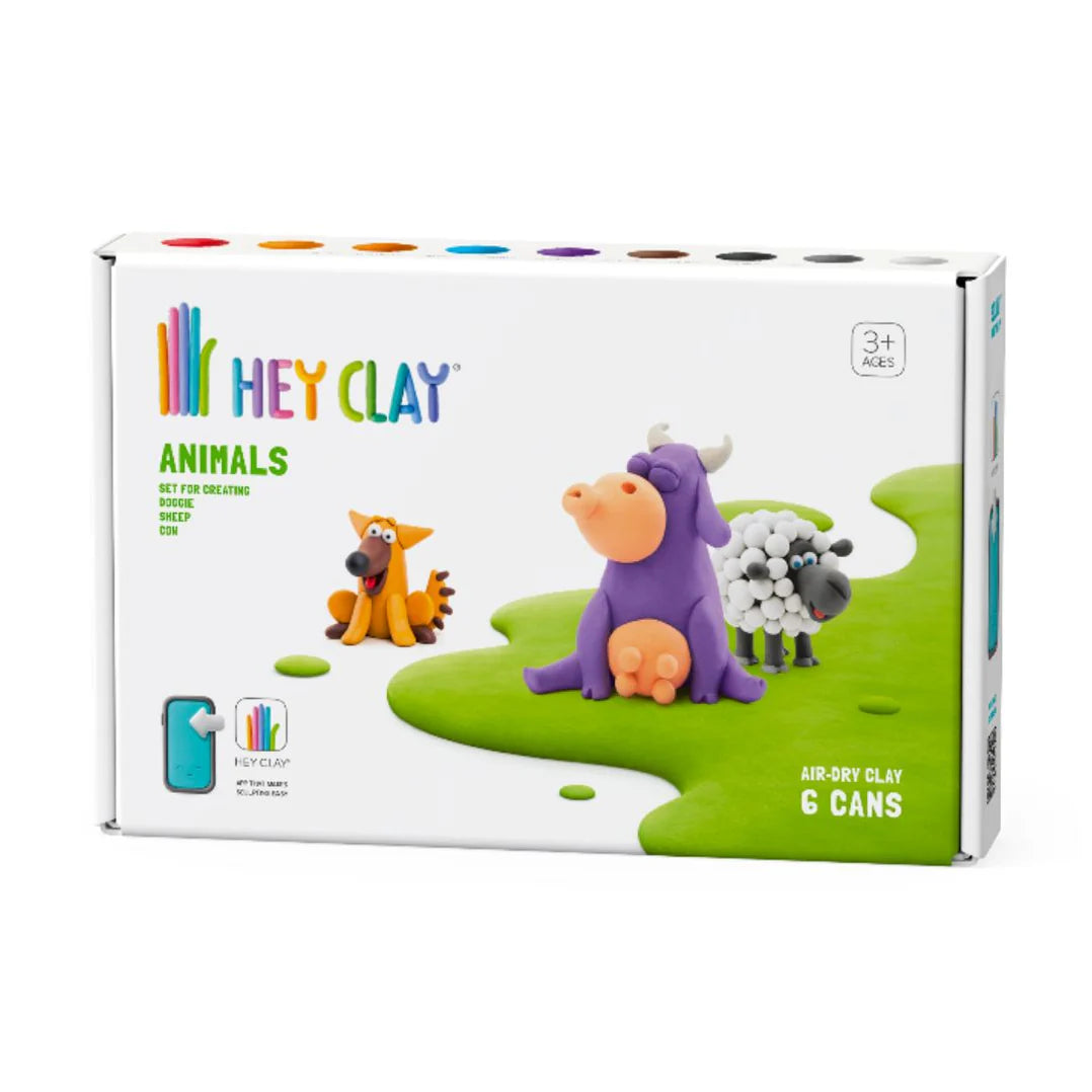 Hey Clay - dieren : hond, koe & schaap - 6 cans