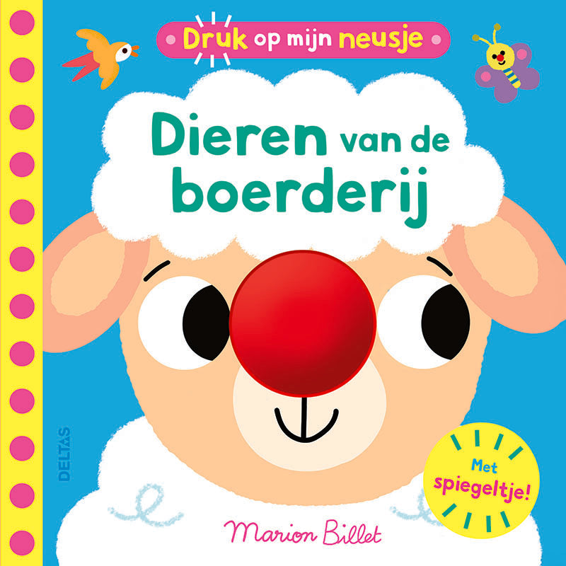 Deltas - kartonboek - druk op mijn neusje - dieren van de boerderij