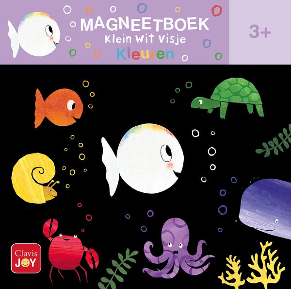 Clavis - magneetboek klein wit visje - kleuren