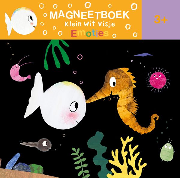 Clavis - magneetboek klein wit visje - emoties