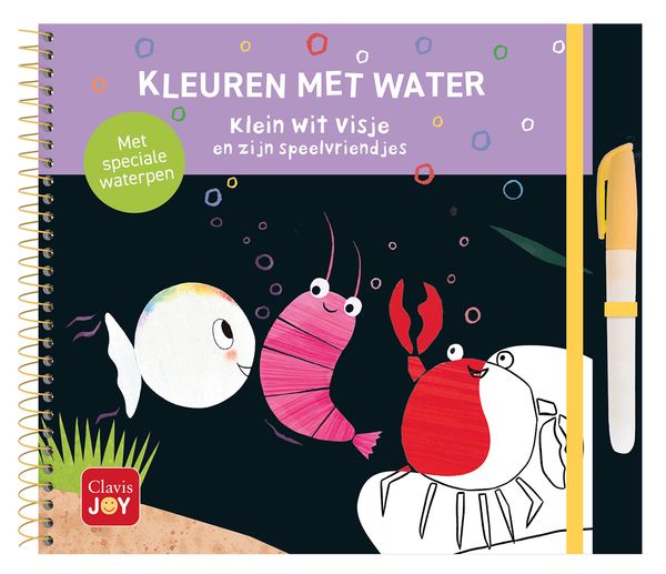 Clavis - kleuren met water - klein wit visje en zijn speelvriendjes