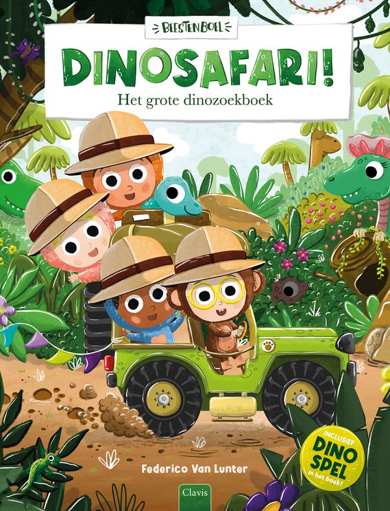 Clavis - boek - dinosafari, het grote dinozoekboek