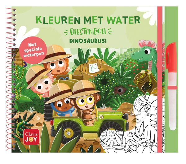 Clavis - kleuren met water - dinosaurus!