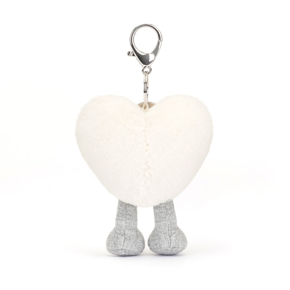 Jellycat - amuseable cream heart bag charm