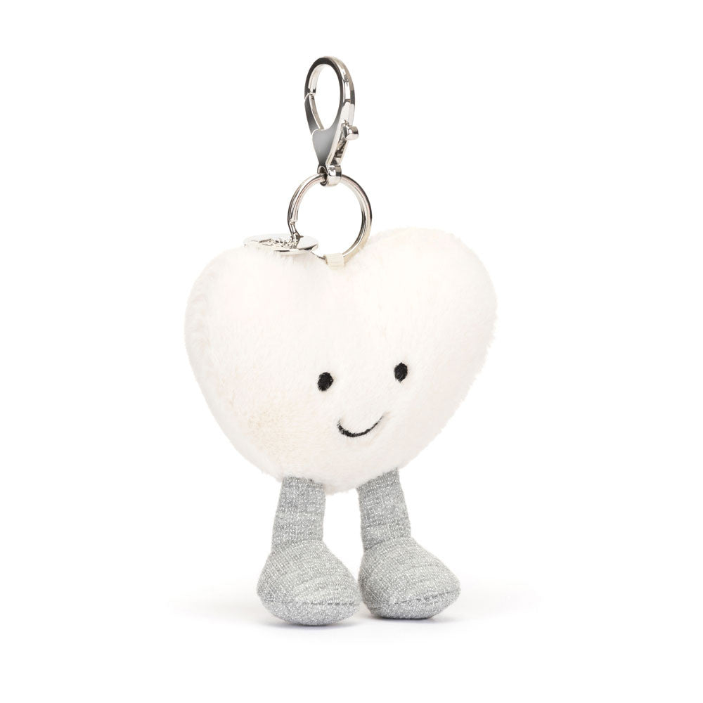 Jellycat - amuseable cream heart bag charm