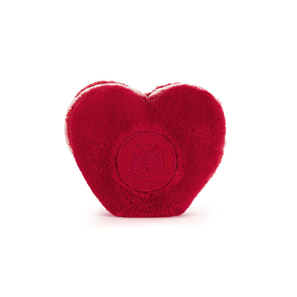 Jellycat - arlette heart macaron - red