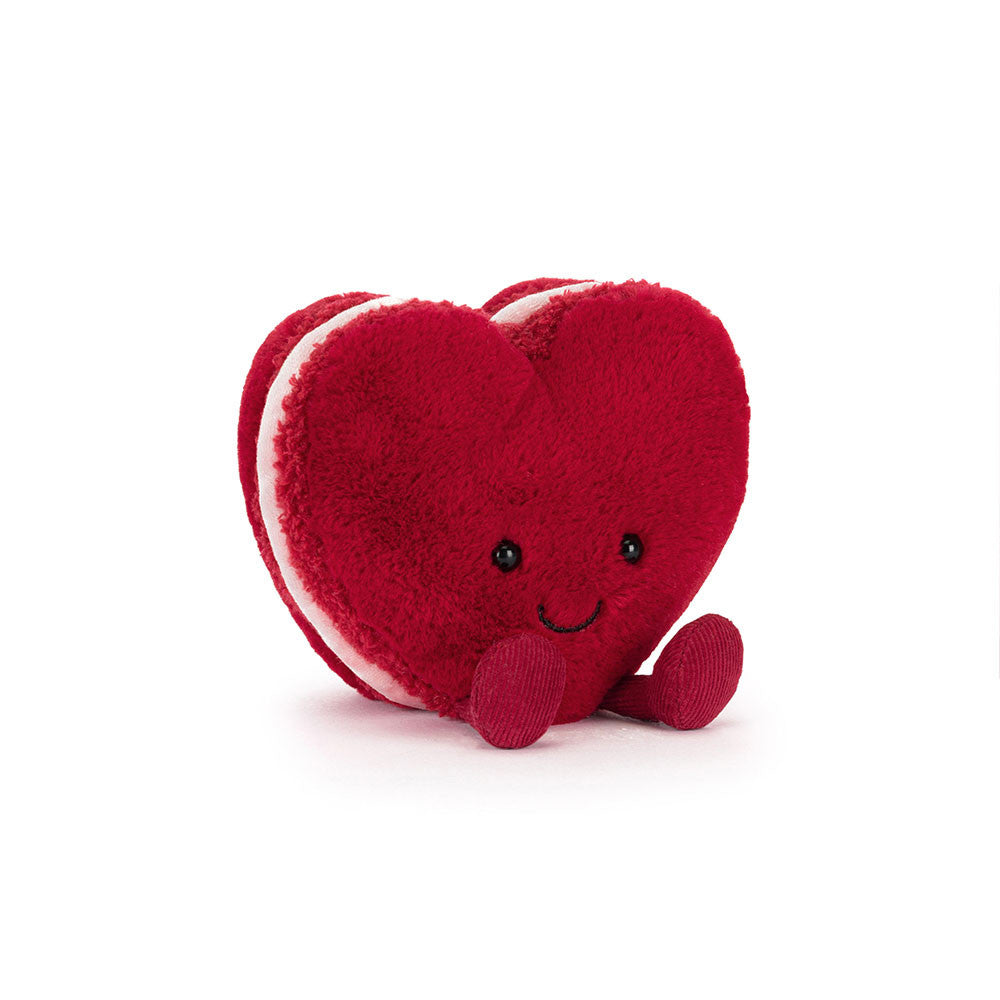 Jellycat - arlette heart macaron - red