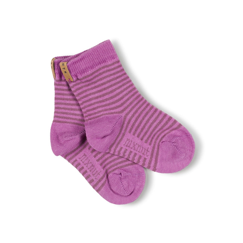 Nixnut - striped socks - berry