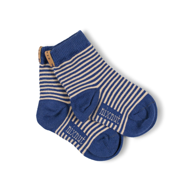 Nixnut - striped socks - navy