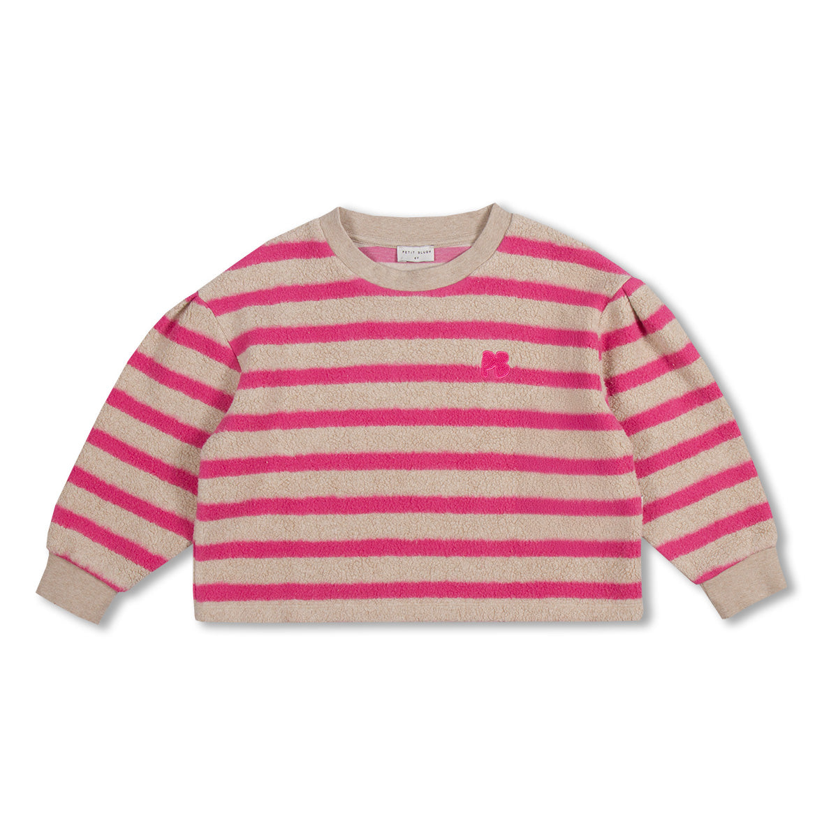 Petit Blush - teddy sweater  - stripe