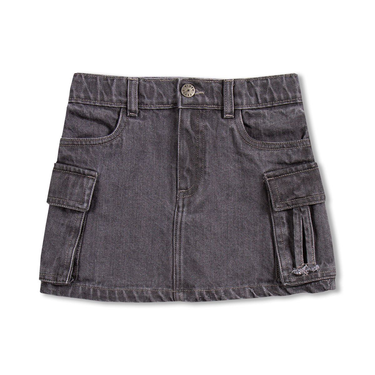 Petit Blush - cargo skirt  - washed grey