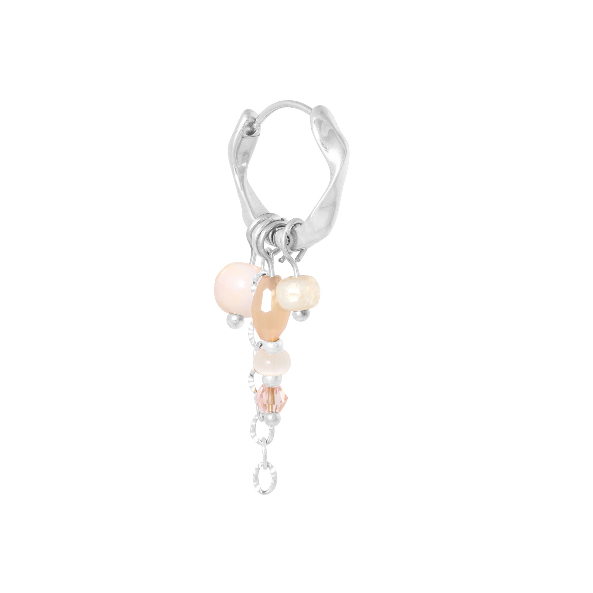 Label Kiki - abby drop hoop silver