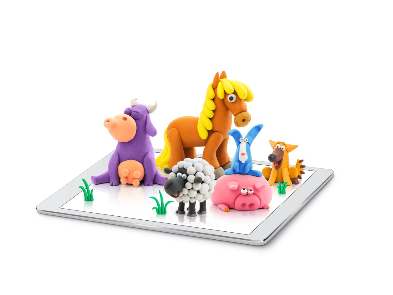Hey Clay - animals : piggy, horse & rabbit - 6 cans