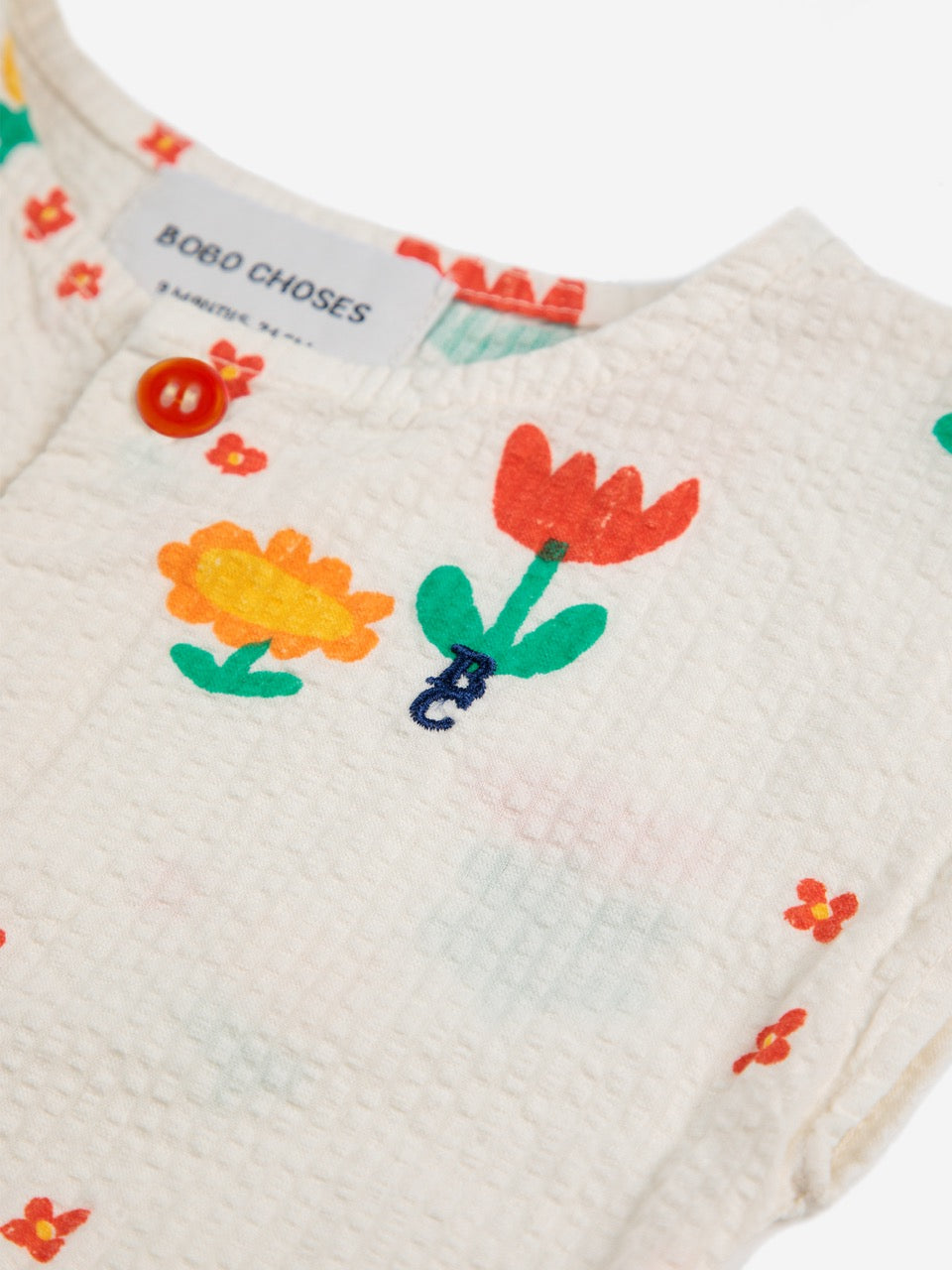 Bobo Choses - garden party all over woven overall - offwhite