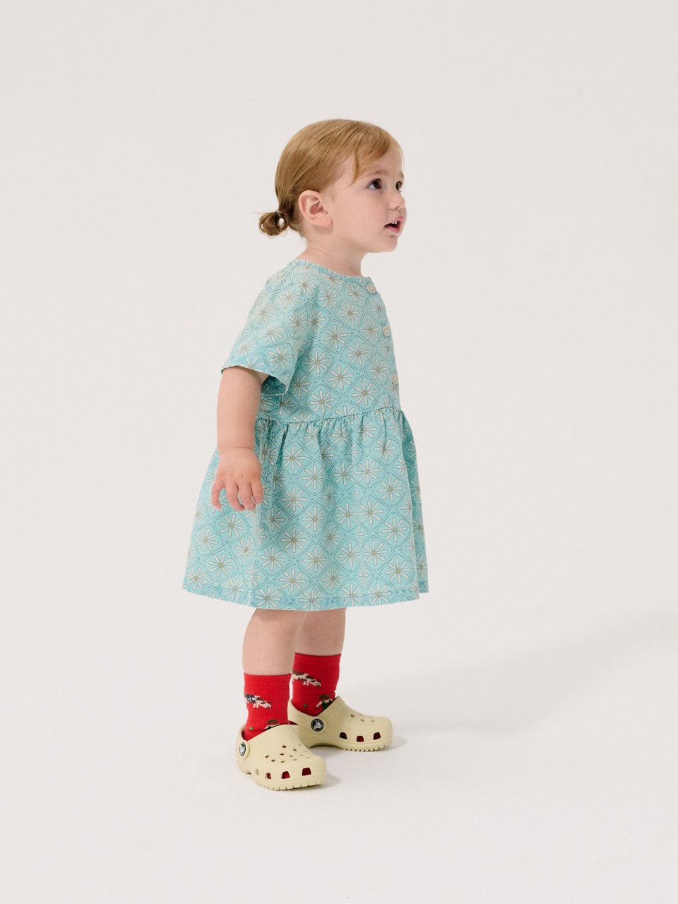 Bobo Choses - daisy mosaic all over woven dress