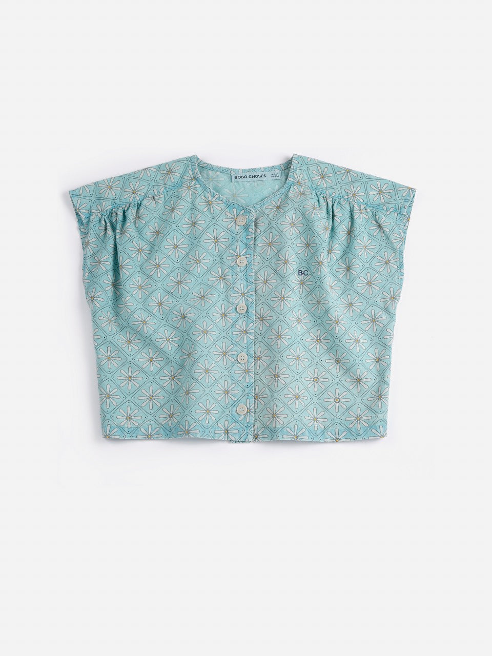 Bobo Choses - daisy mosaic all over woven top