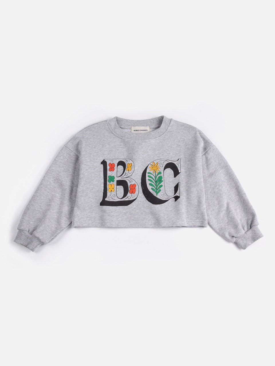 Bobo Choses - spring letters cropped sweatshirt