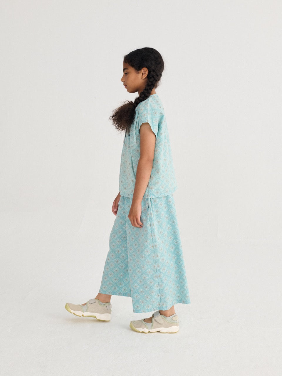 Bobo Choses - daisy mosaic all over woven culotte pants