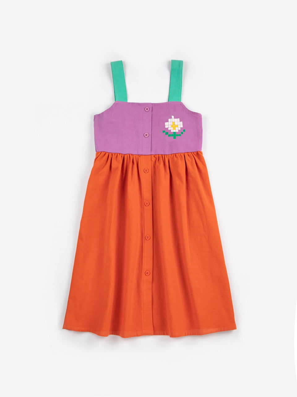 Bobo Choses - pixel daisy color block woven dress