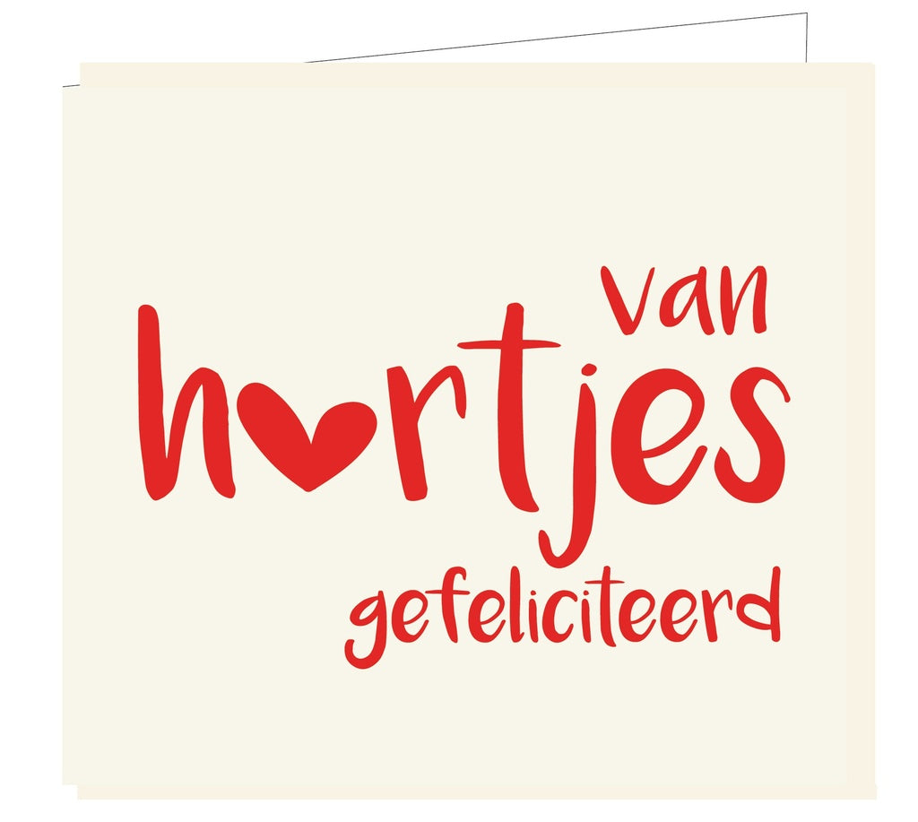 Mailbox - wenskaart - van hartjes gefeliciteerd