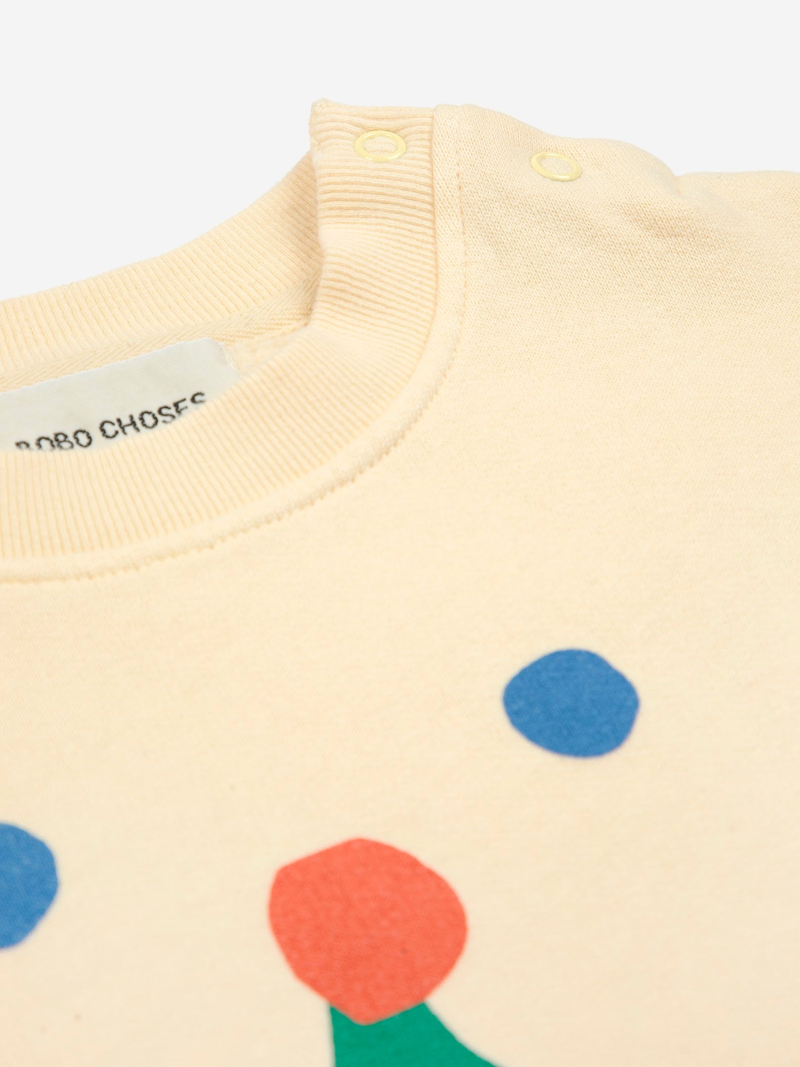 Bobo Choses - funny face sweatshirt - light yellow