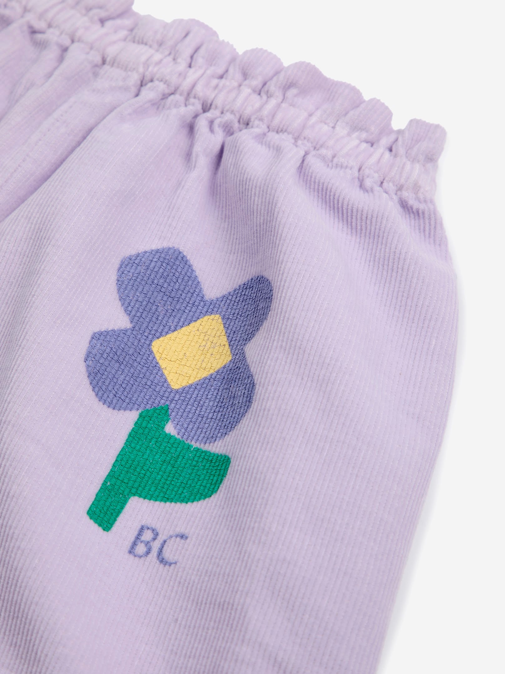 Bobo Choses - pansy flowers woven paperbag - lavender