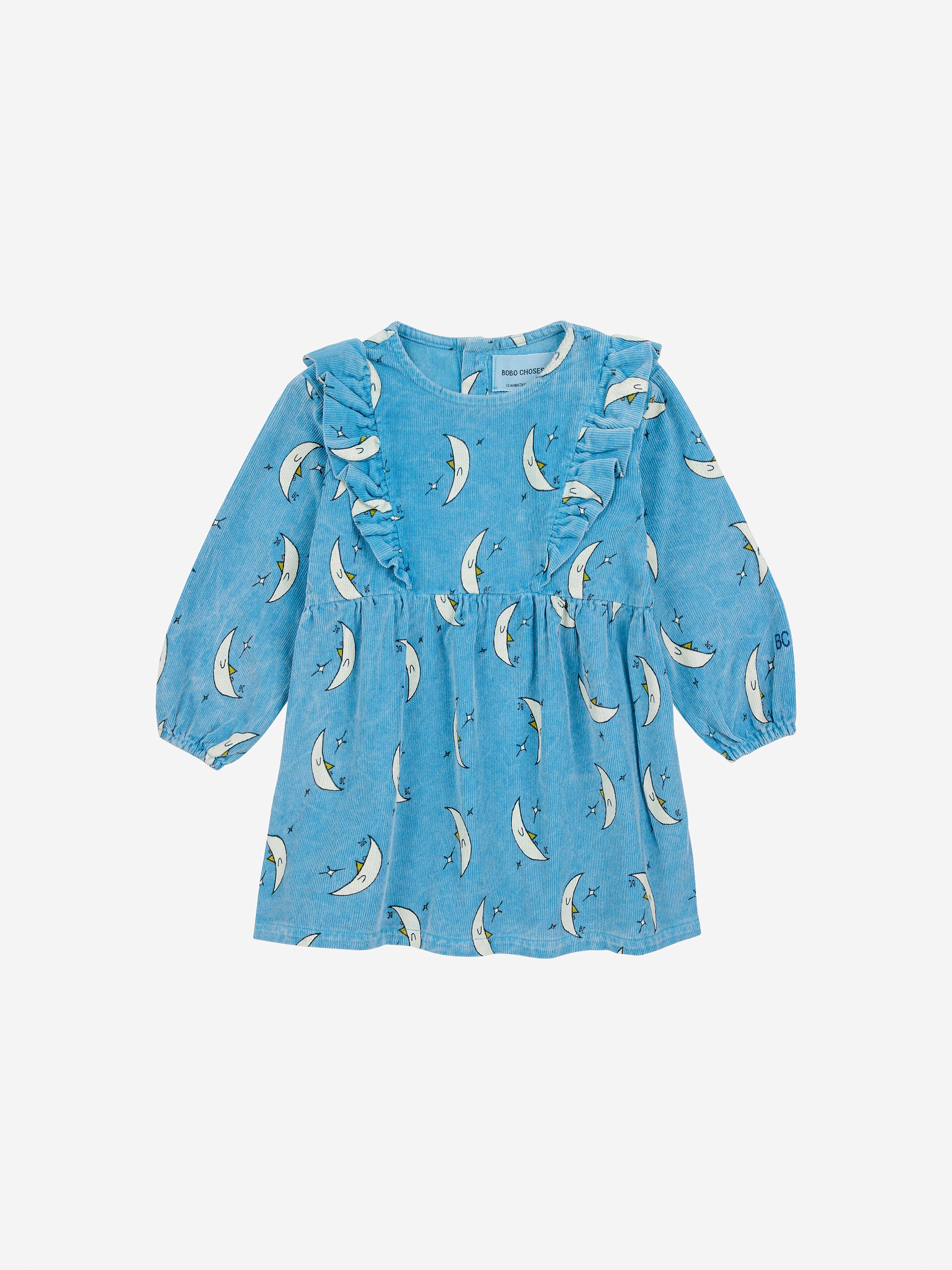 Bobo Choses - beneath the moon all over corduroy dress - light blue