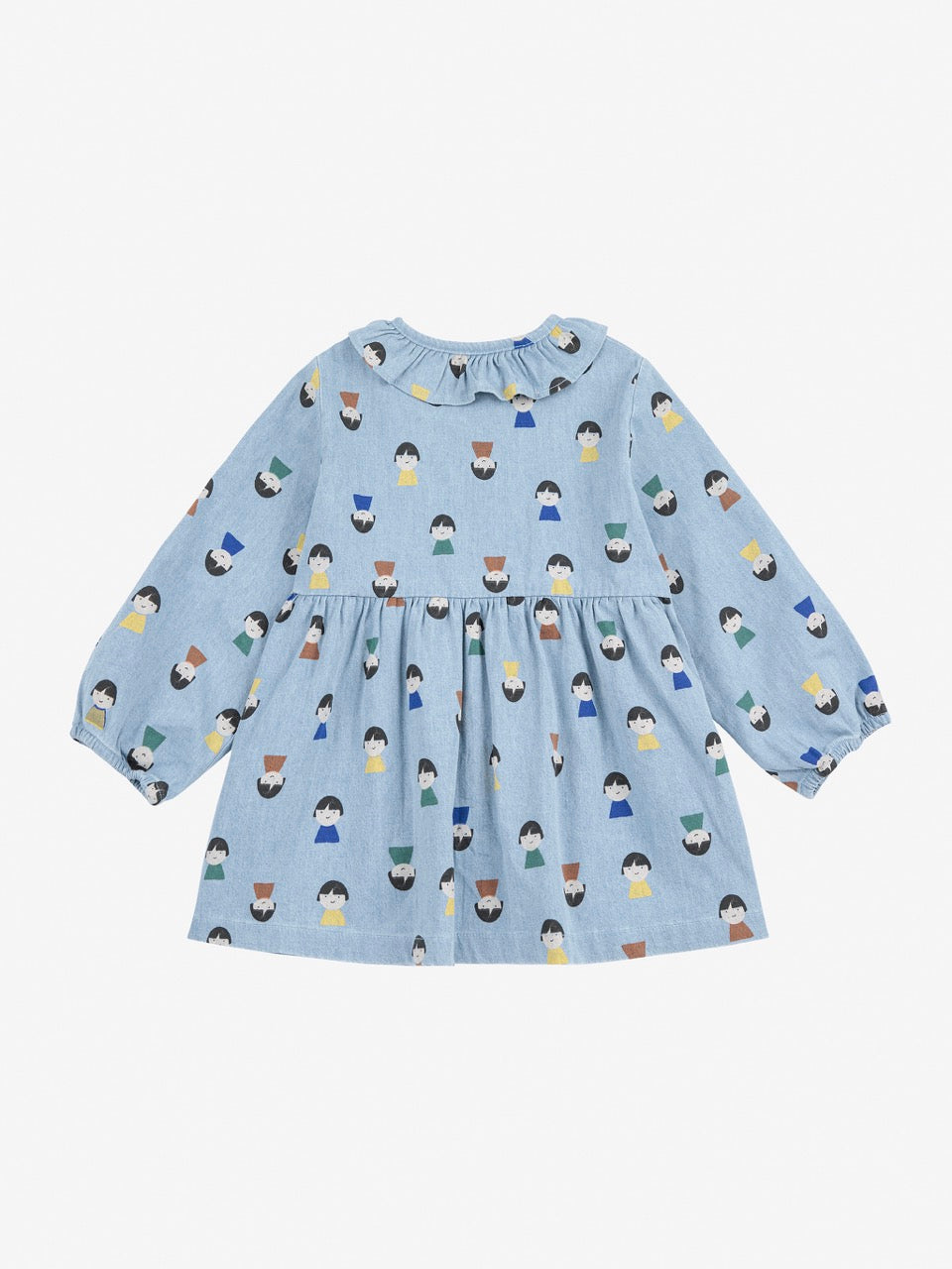 Bobo Choses - game pawns all over denim dress - light blue