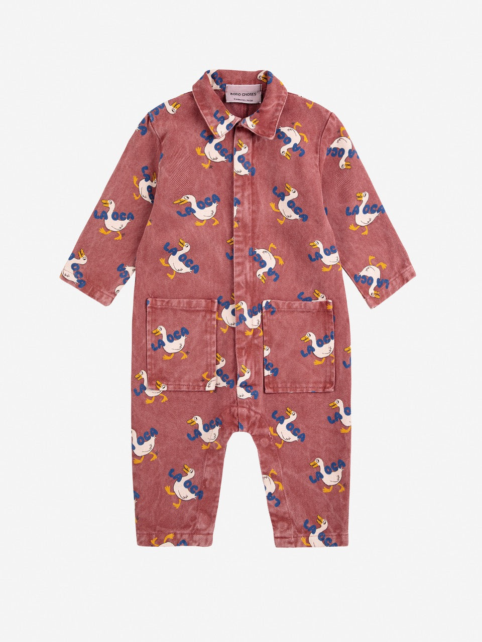 Bobo Choses - la oca all over woven overall - brown