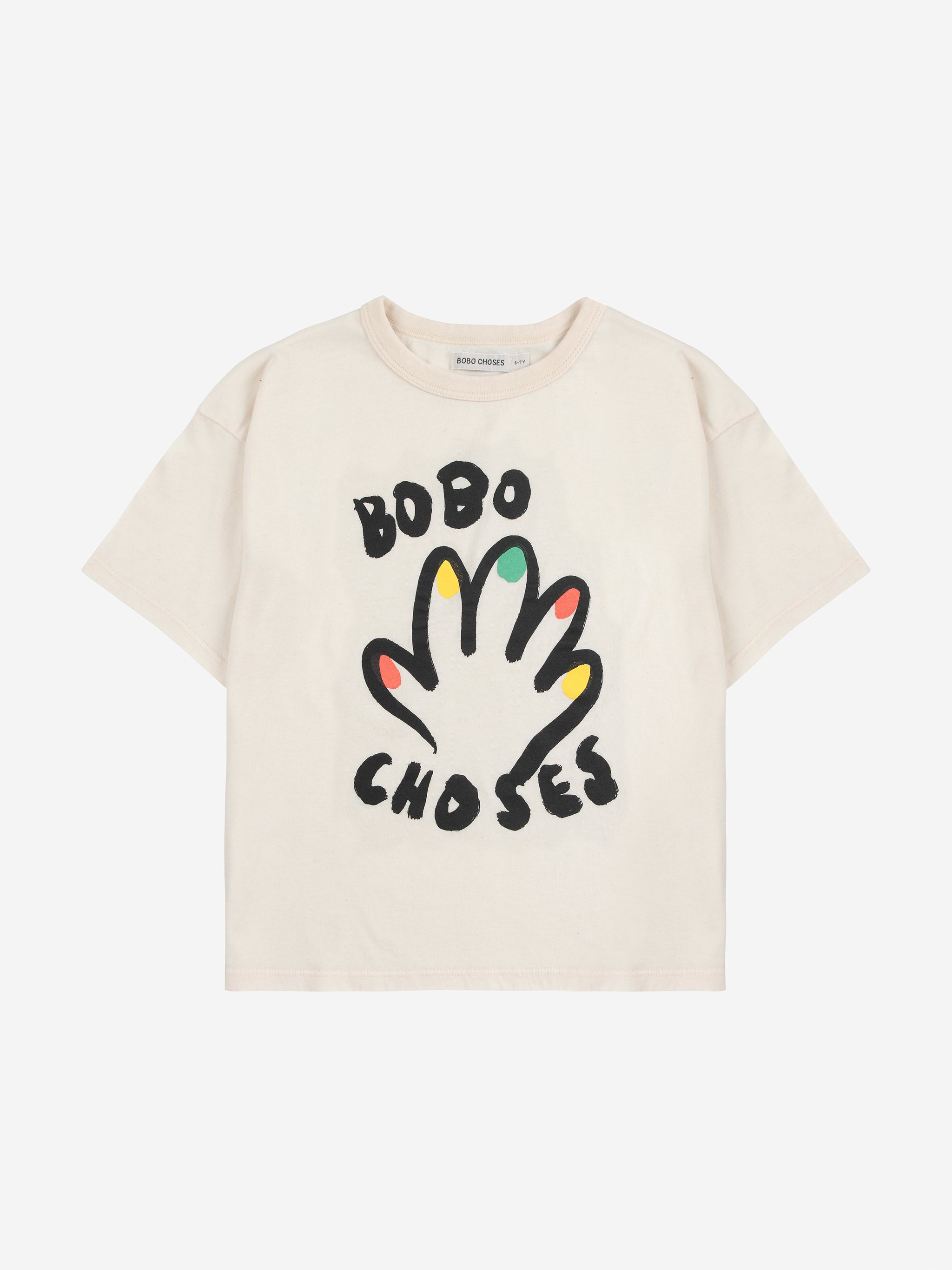 Bobo Choses - high five tshirt - off white